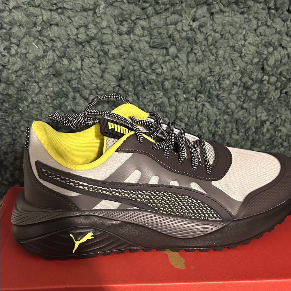Puma Excursion JR Shoes - Gray and Yellow